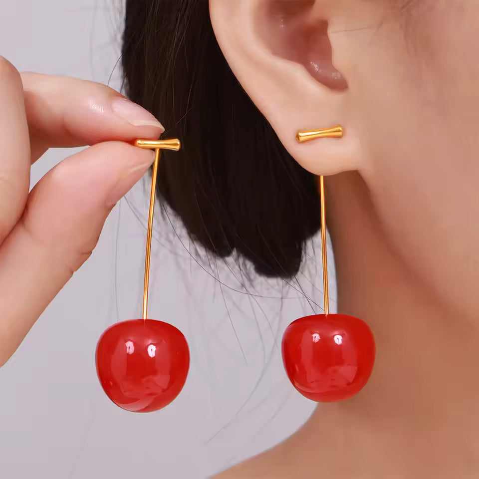 RED CHERRY EARRINGS