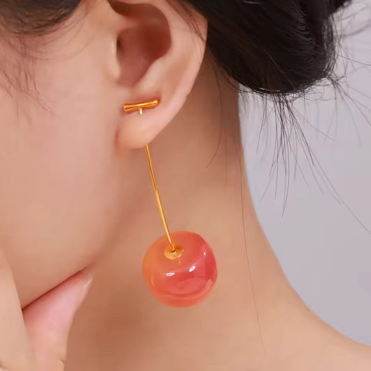 PINK CHERRY EARRINGS